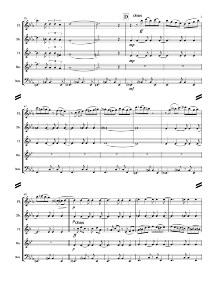 The Girl From Ipanema (Garota De Ipanema) Woodwind Quintet scores gallery preview page 4
