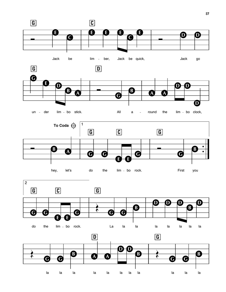 Limbo Rock Electronic Keyboard scores gallery preview page 2