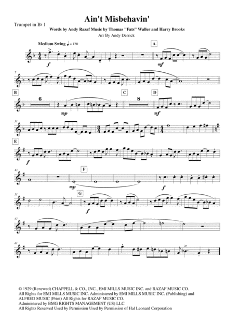Ain't Misbehavin' Brass Ensemble scores gallery preview page 5