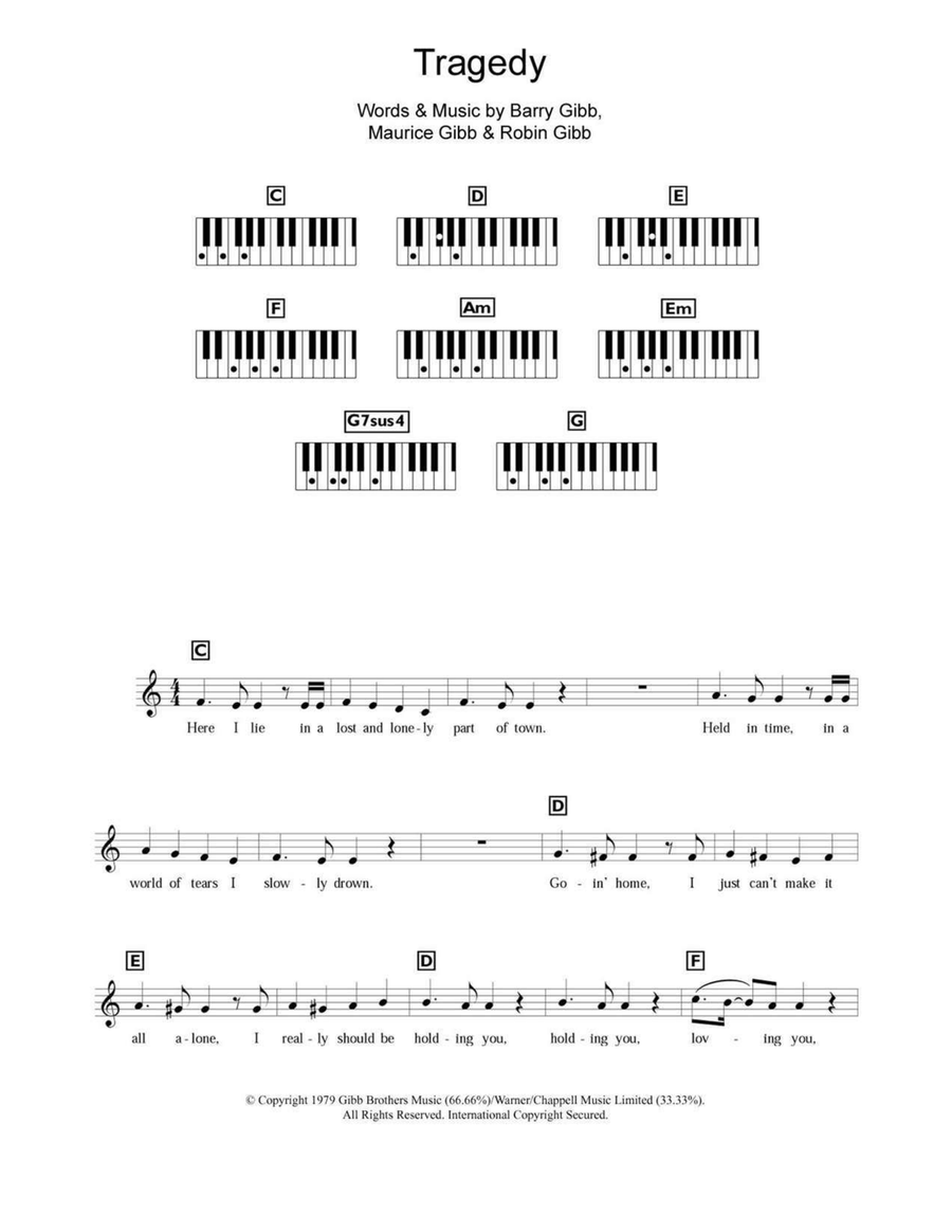 Tragedy Tragedy Piano scores gallery preview page 1