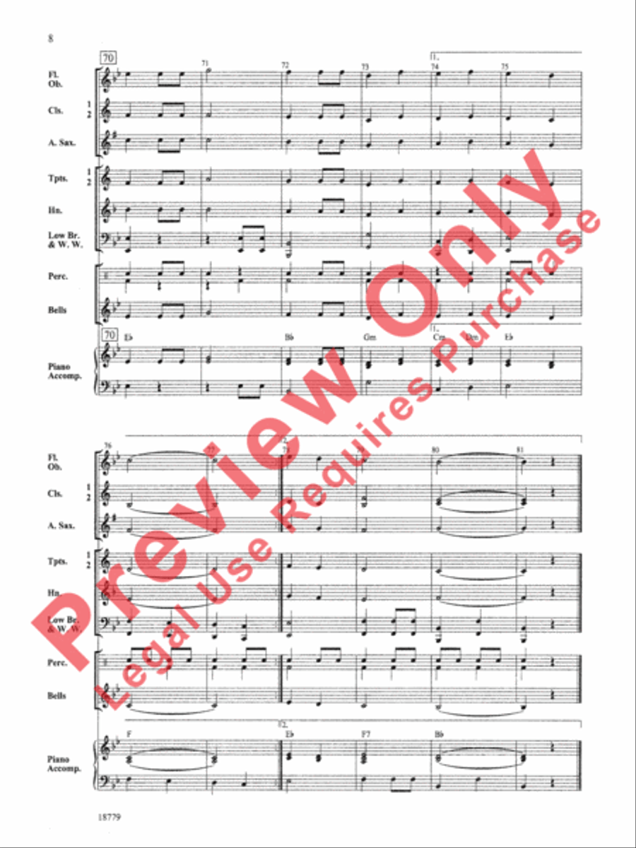 Battle Creek March Battle Creek March Concert Band scores gallery preview page 9