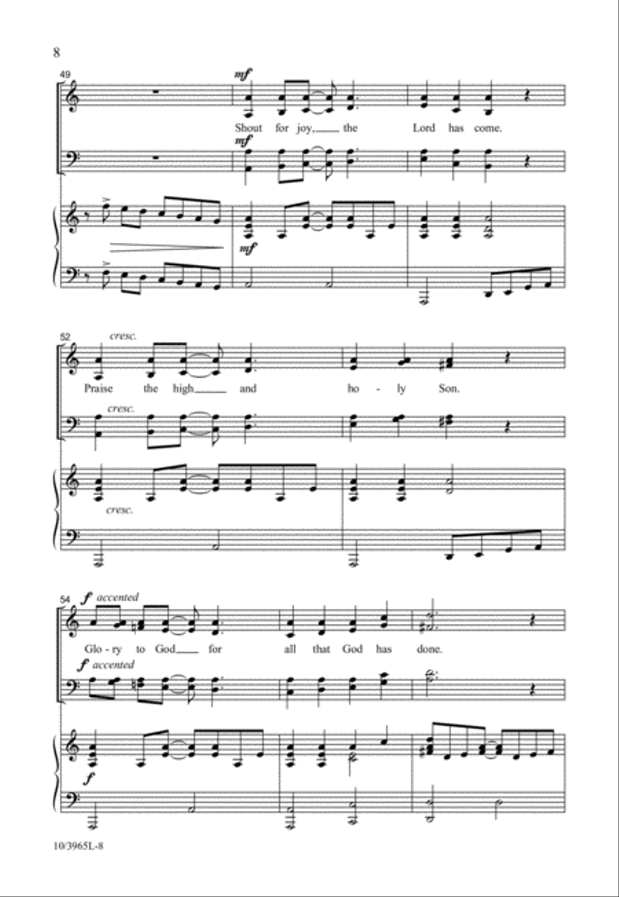 Raise the Wave of Praise! 4-Part scores gallery preview page 8