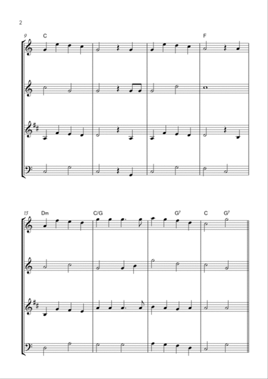 Jingle Bells Woodwind Quartet scores gallery preview page 2