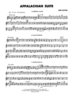 Appalachian Suite - Bb Tenor Sax