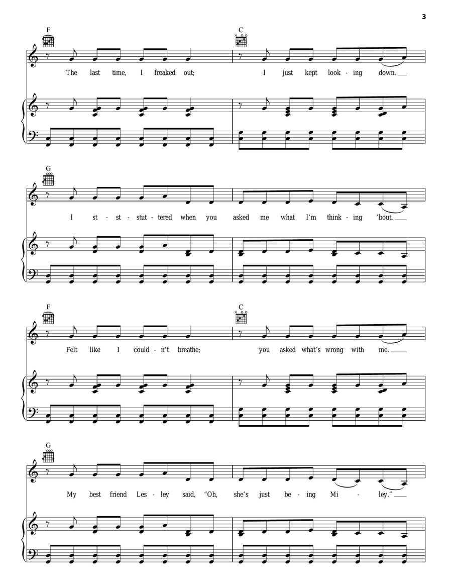 See You Again See You Again Piano, Vocal, Guitar scores gallery preview page 3