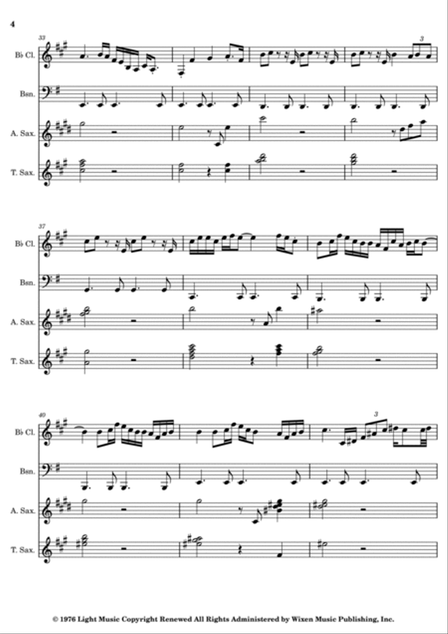 Europa Woodwind Quartet scores gallery preview page 4
