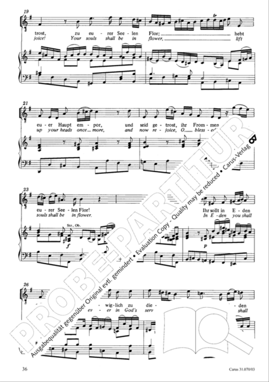 Watch now, praying, praying, watch now (Wachet! betet! betet! wachet!) 4-Part scores gallery preview page 40