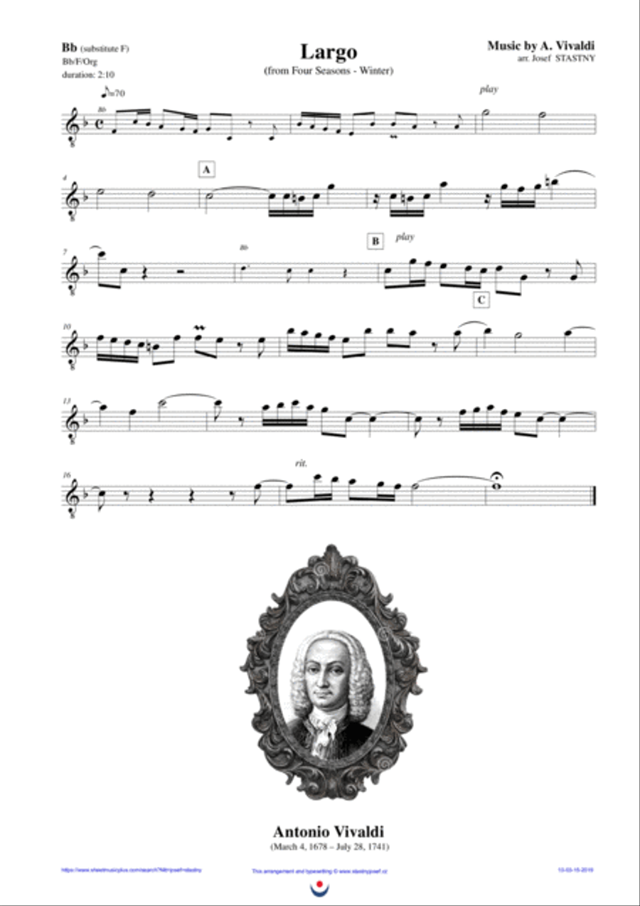 Four Seasons - Winter (Largo) Large Ensemble scores gallery preview page 5