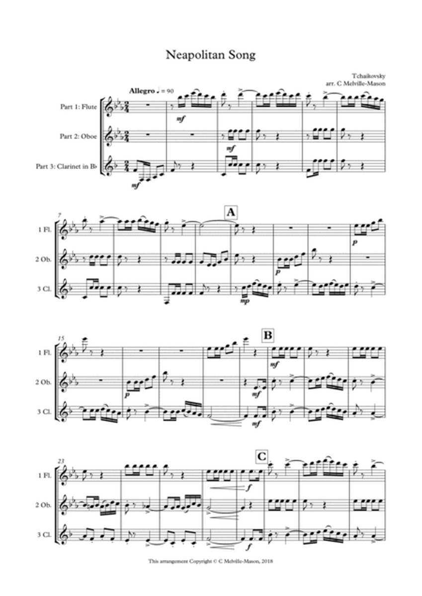 Neapolitan Song (Flute, Oboe, Clarinet trio) image number null