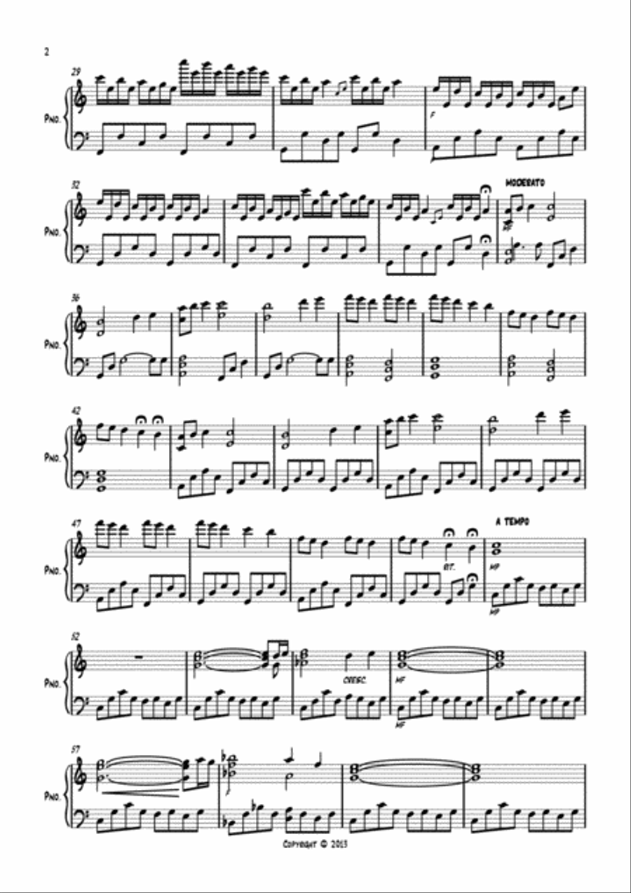 Serenity Piano Solo scores gallery preview page 2