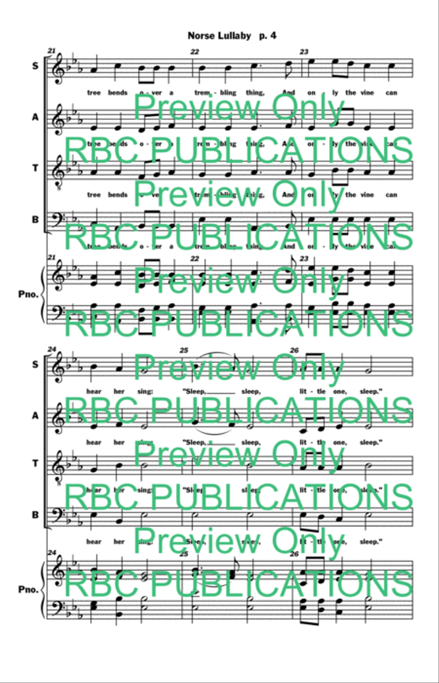 Norse Lullaby Norse Lullaby 4-Part scores gallery preview page 7