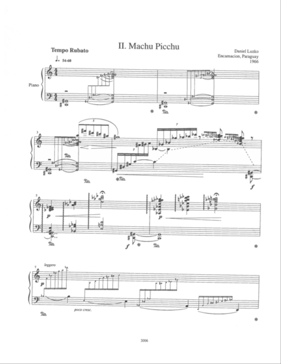 Machu Picchu Machu Picchu Piano Solo scores gallery preview page 3