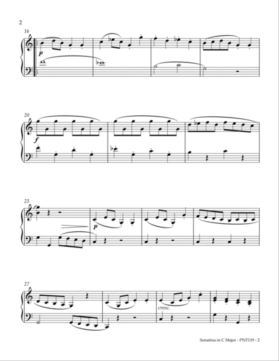 Sonatina Opus 36, Number 1 Piano Method scores gallery preview page 2