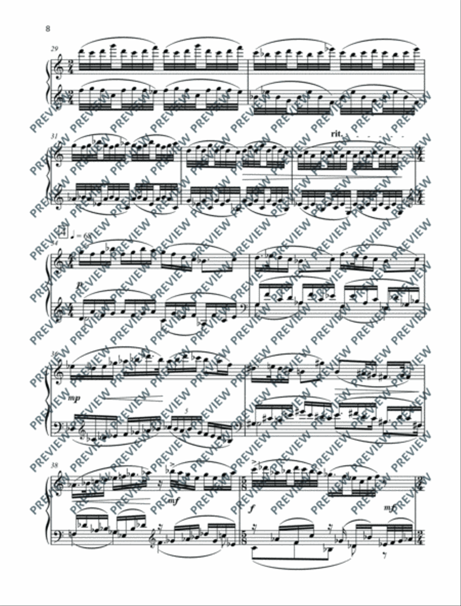 Falling Flowers Piano Solo scores gallery preview page 9