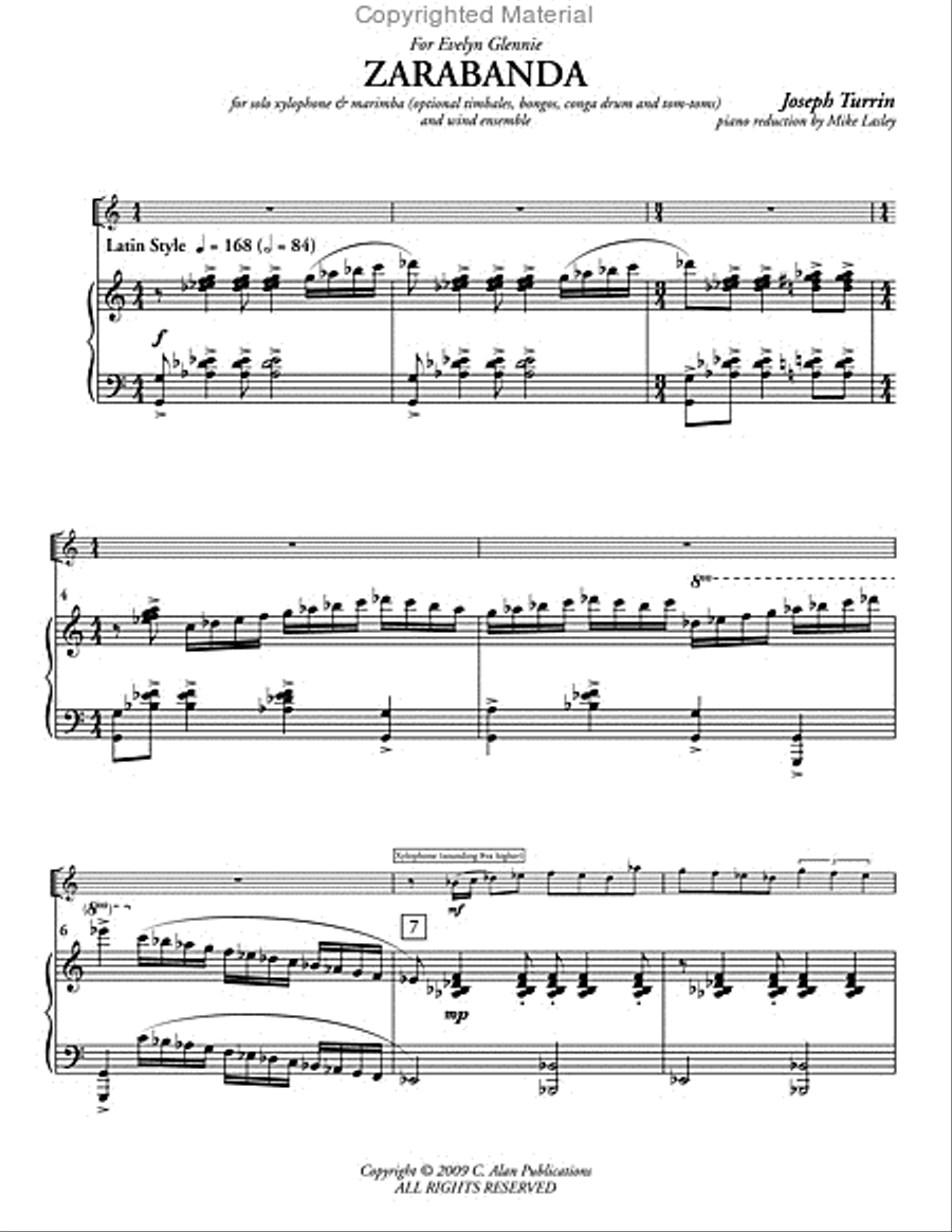 Zarabanda (piano reduction) Piano Accompaniment scores gallery preview page 2