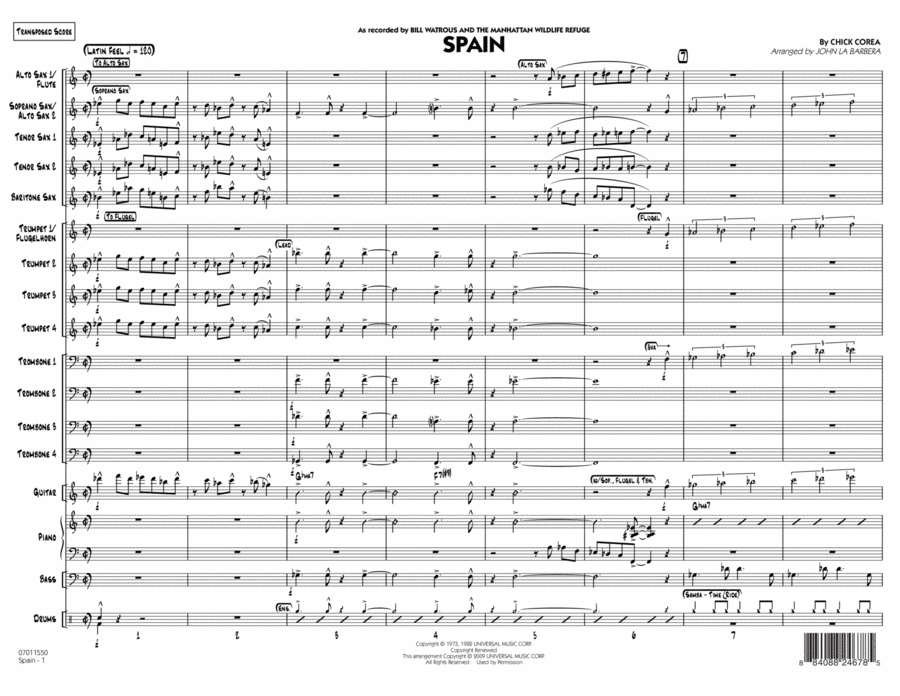 Spain - Conductor Score (Full Score)
