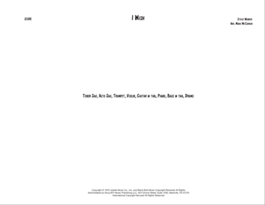I Wish I Wish Large Ensemble scores gallery preview page 1