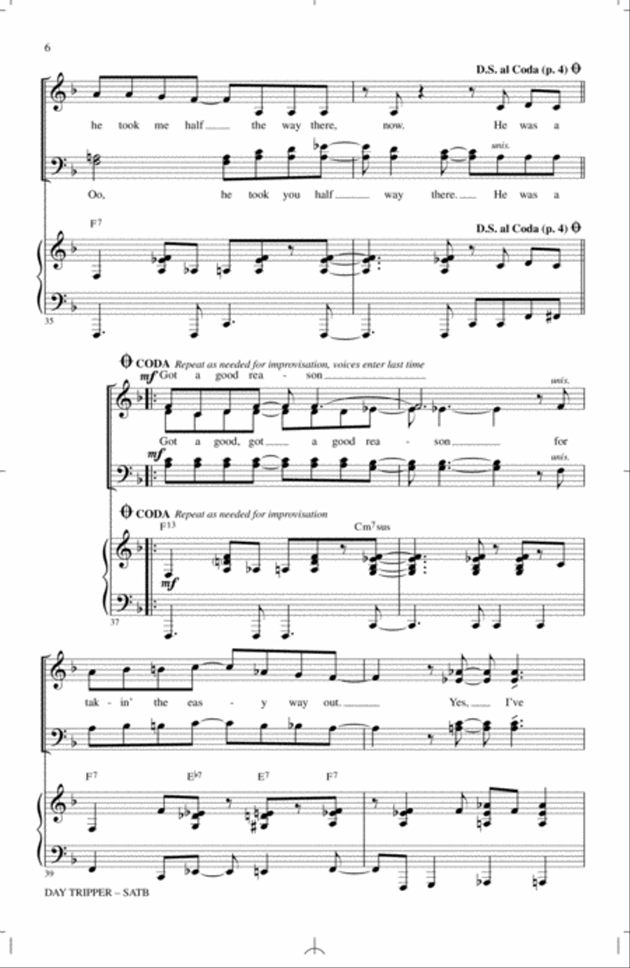 Day Tripper Day Tripper 4-Part scores gallery preview page 5