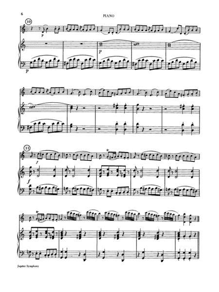 Jupiter Symphony, 1st Movement: Piano Accompaniment