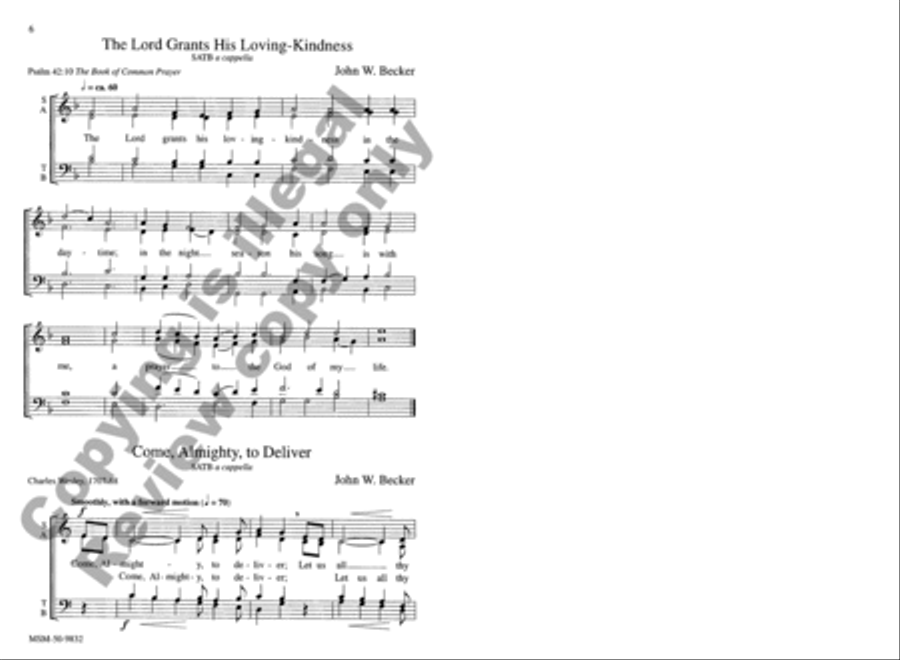 Six Choral Prayers 4-Part scores gallery preview page 6