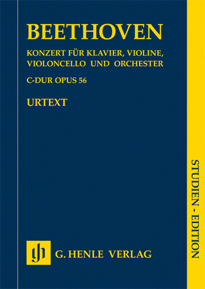 Book cover for Concerto C major for Piano, Violin, Violoncello and Orchestra [Triple Concerto] op. 56