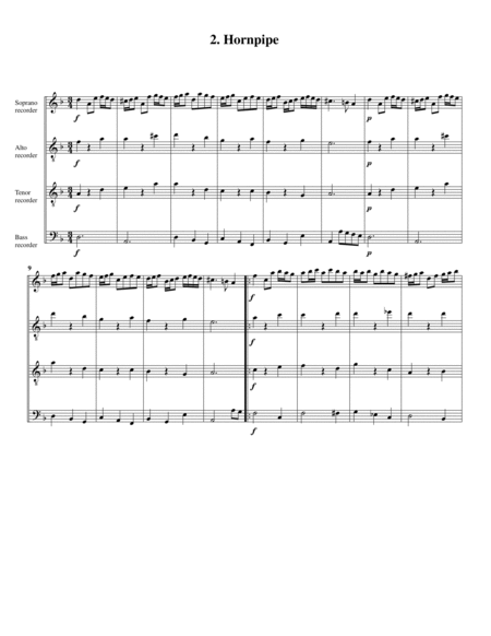 Bonduca suite (arrangement for 4 recorders (SATB))