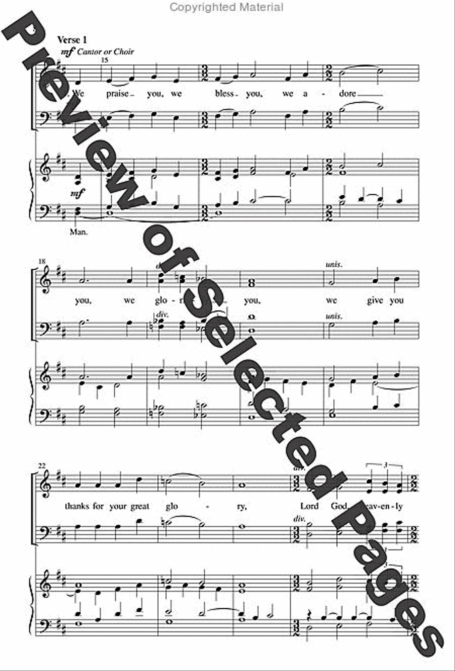 Mass for a Servant Church - Choral / Accompaniment edition 4-Part scores gallery preview page 7