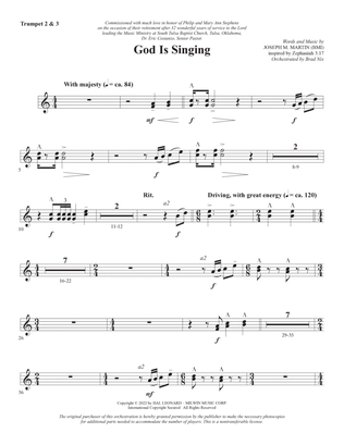 God Is Singing - Bb Trumpet 2,3