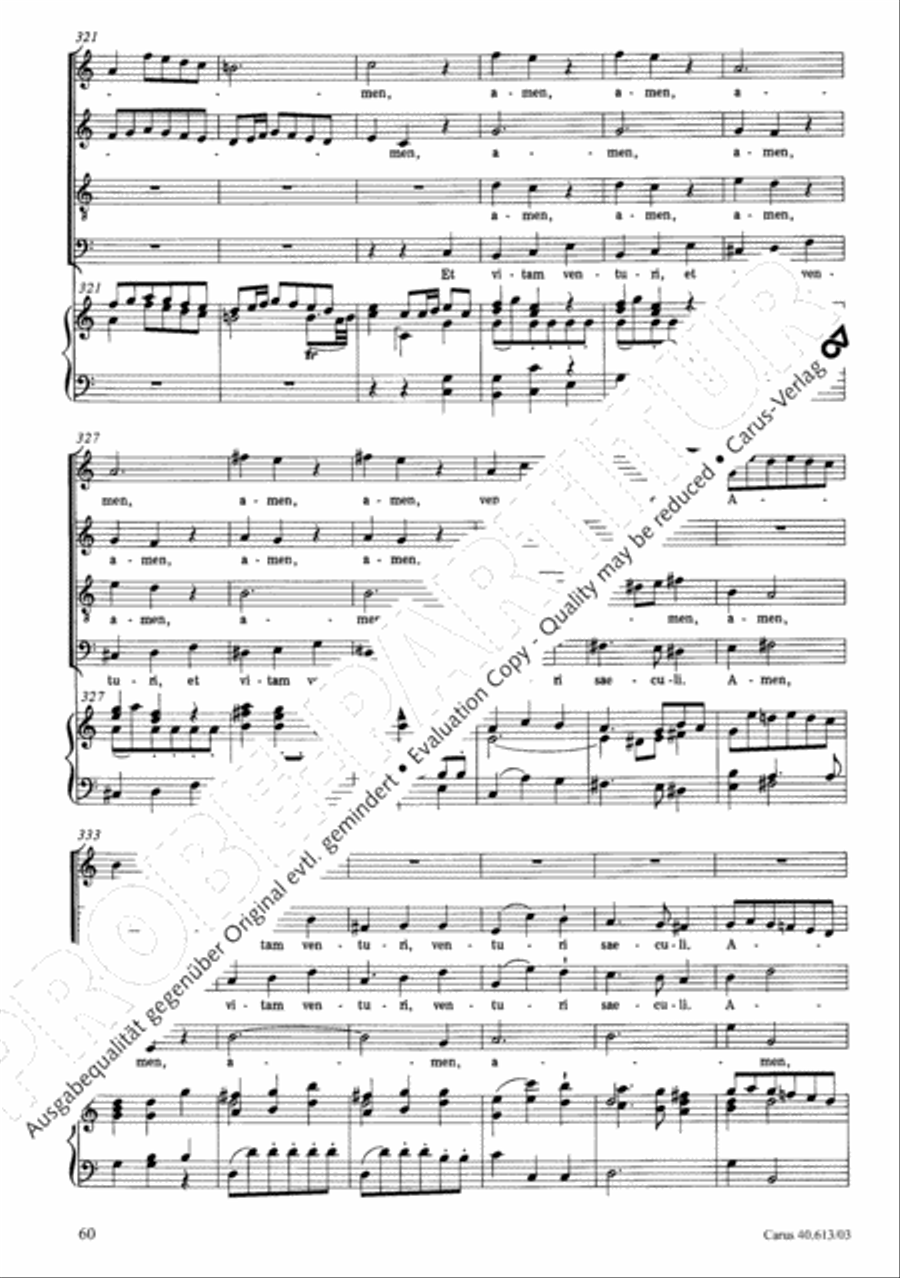 Mass in C (Missa in C) 4-Part scores gallery preview page 61