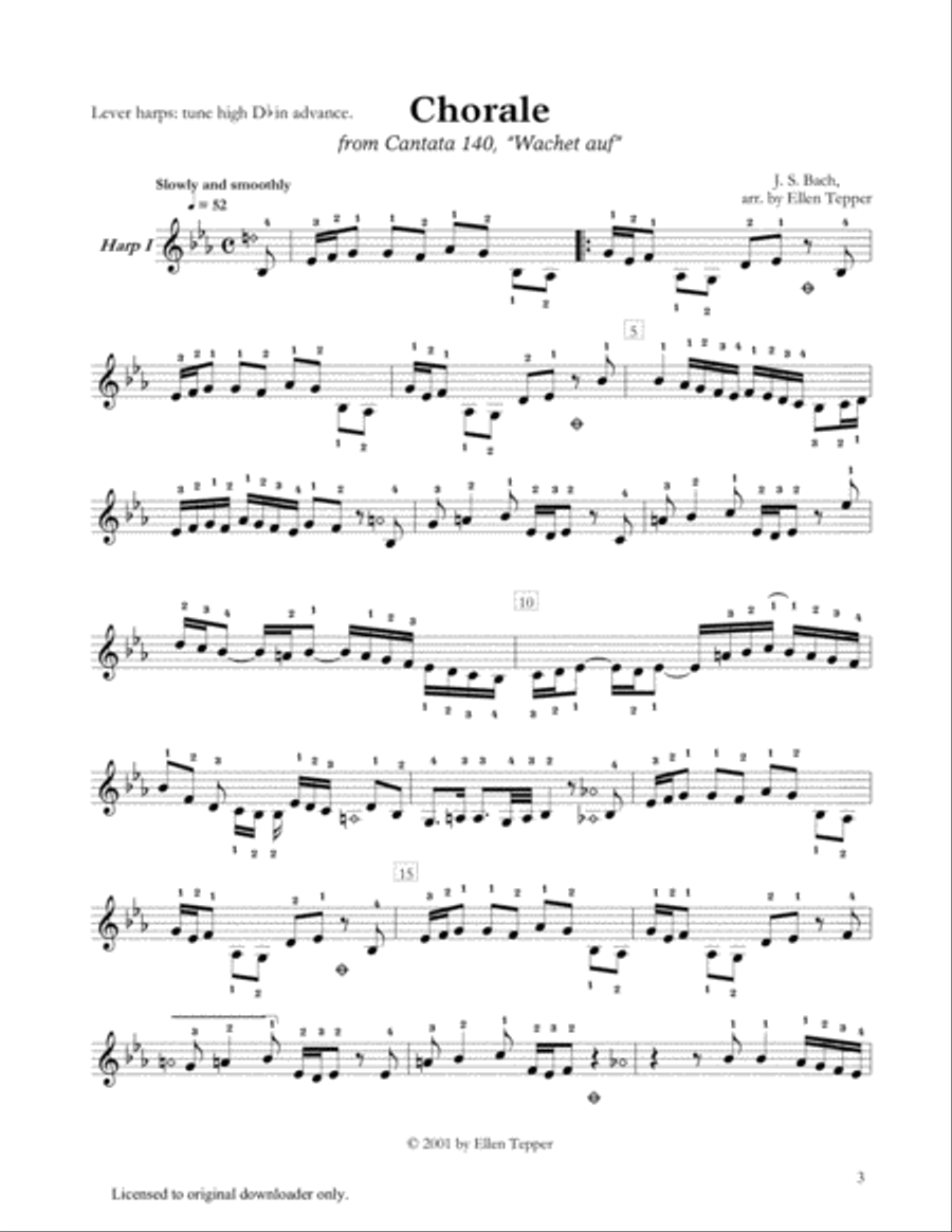 Sleepers Awake Small Ensemble scores gallery preview page 3