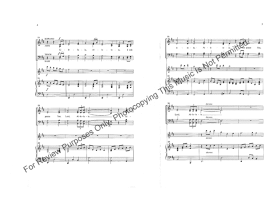 Celtic Alleluia 4-Part scores gallery preview page 3