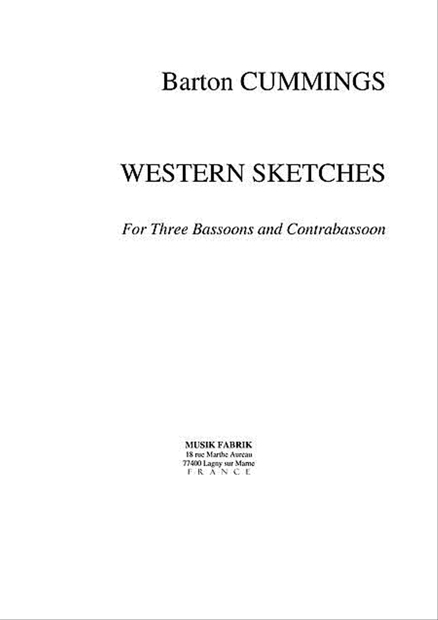 Western Sketches Bassoon Quartet scores gallery preview page 1