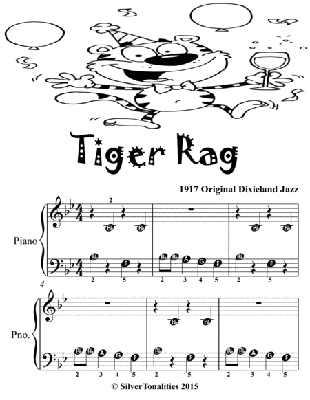 Tiger Rag Beginner Piano Sheet Music 2nd Edition