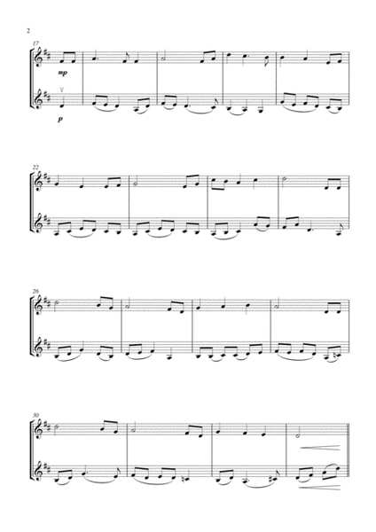 Cradle Song - Brahms’ Lullaby (for violin duet, suitable for grades 2-6) image number null
