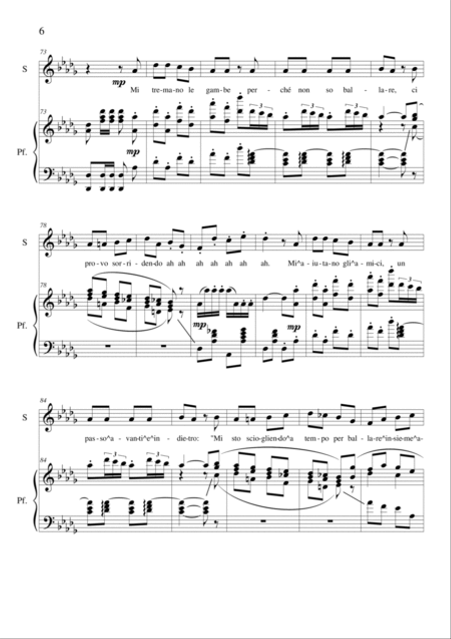 Le notti di Roma - Soprano and piano Voice Solo scores gallery preview page 6