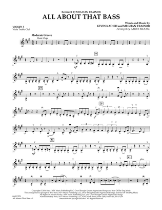 All About That Bass - Violin 3 (Viola Treble Clef)