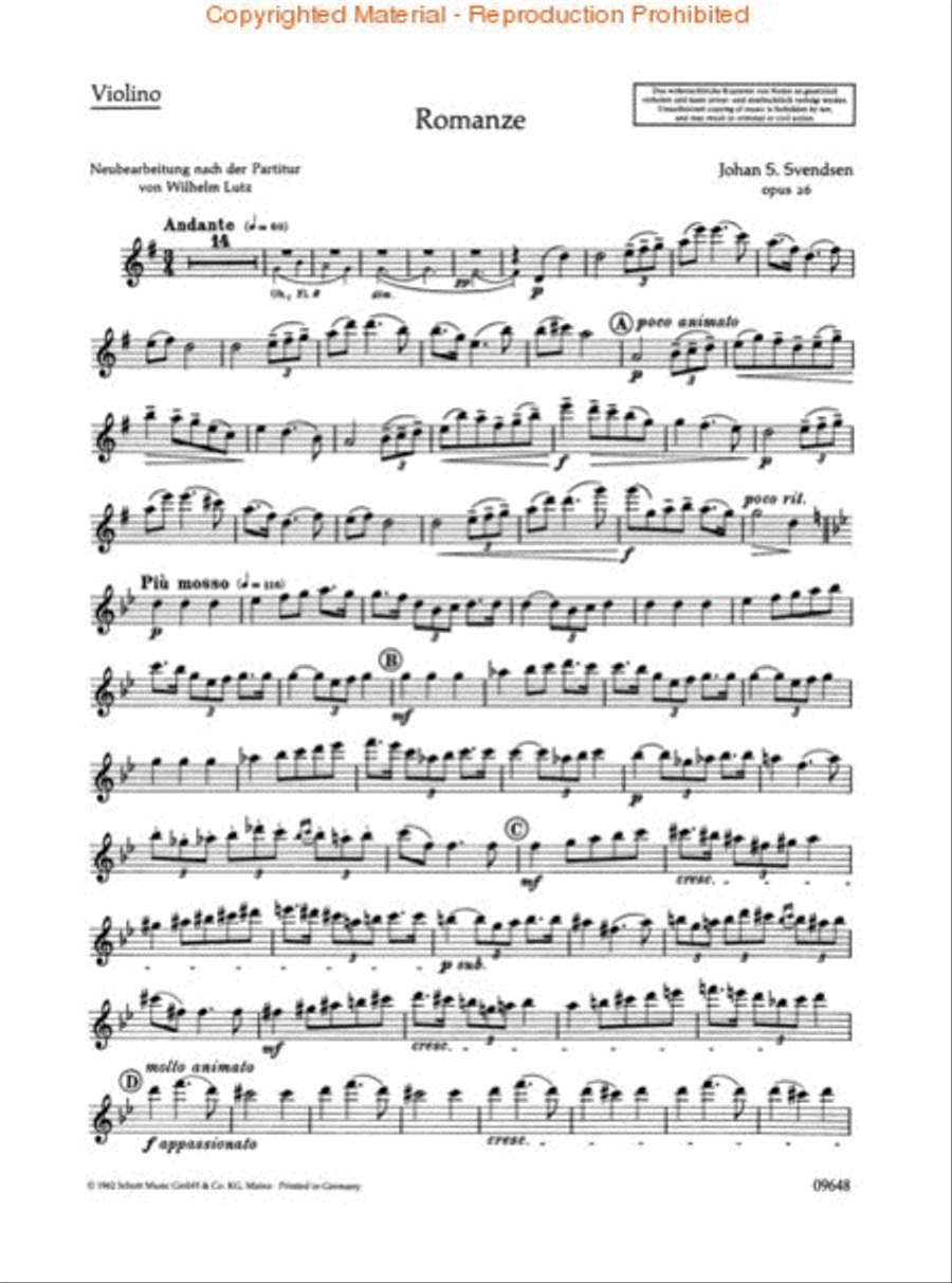 Romance, Op. 26 Violin Solo scores gallery preview page 3