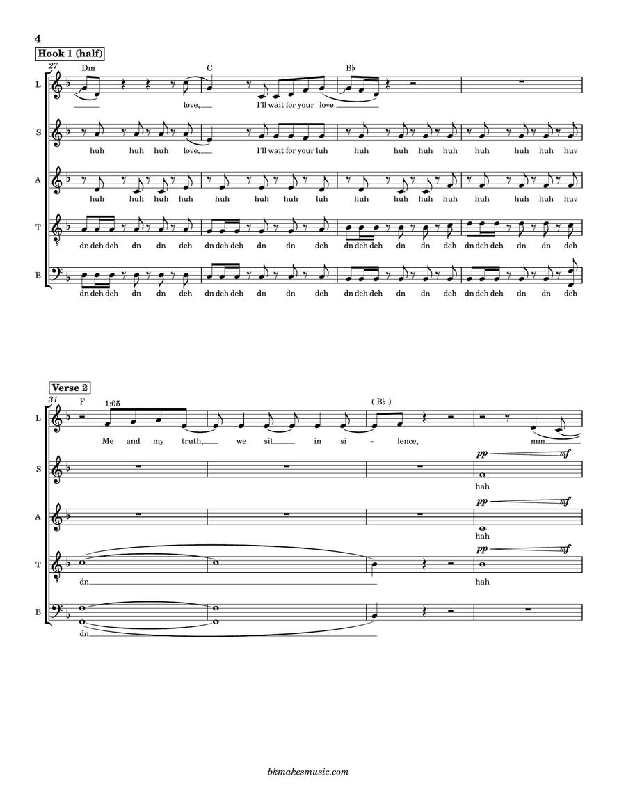 We Can't Be Friends (Wait For Your Love) 4-Part scores gallery preview page 5