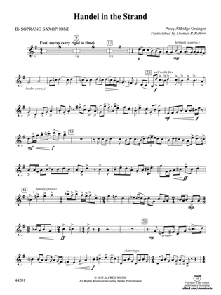 Handel in the Strand: B-flat Soprano Saxophone