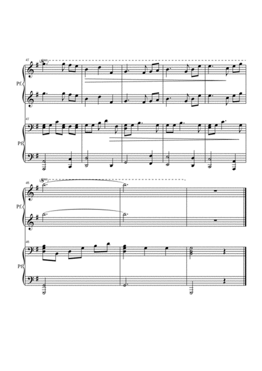Intermezzo from Cavalleria Rusticana. Piano 4 hands image number null