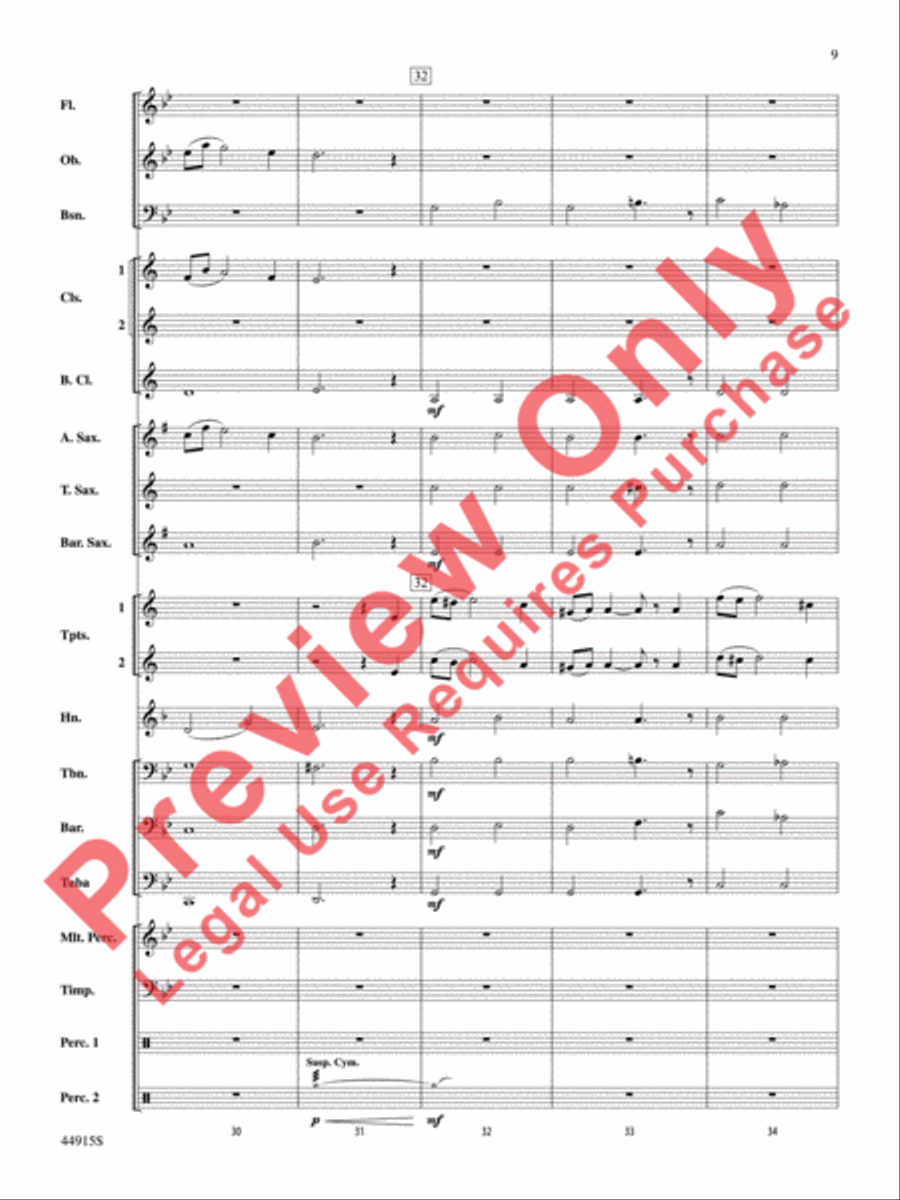 Transylvanian Lullaby Concert Band scores gallery preview page 10