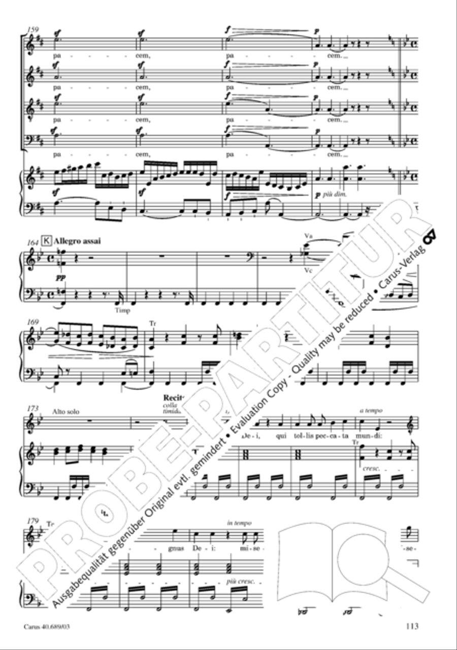 Missa solemnis Missa solemnis 4-Part scores gallery preview page 114
