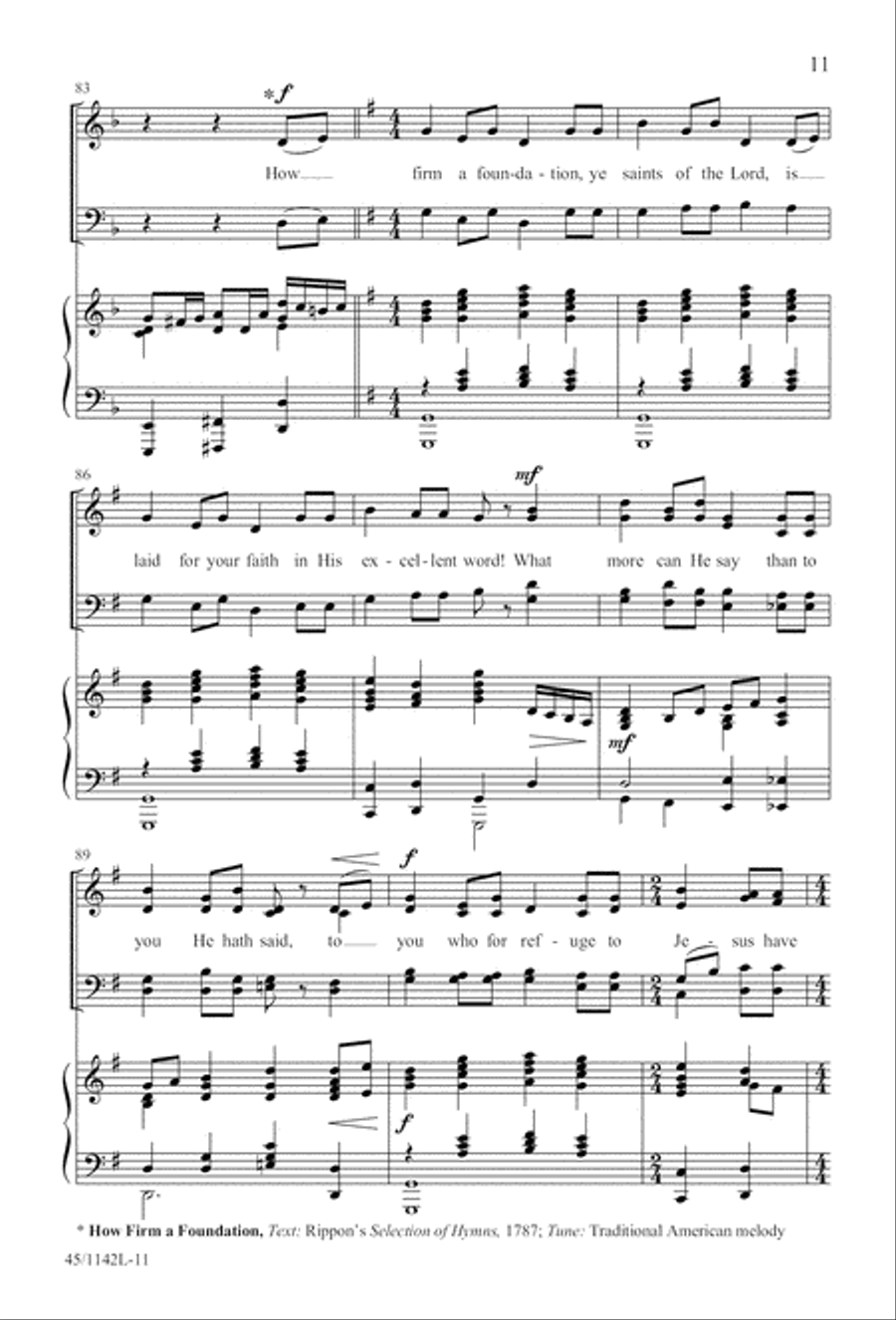 The Church's One Foundation 4-Part scores gallery preview page 13