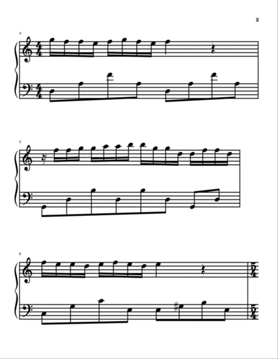 Spring Waltz in LARGE PRINT Key of C Wedding Music Piano Method scores gallery preview page 2