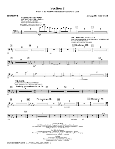 Stephen Schwartz: A Musical Celebration (Medley) - Trombone