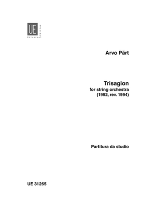 Book cover for Trisagion, String Orch.,Study