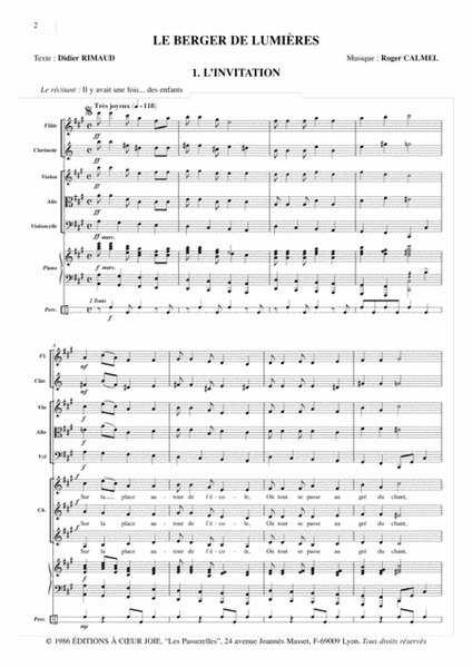 Le Berger De Lumiere - Calmel - Direction Ensemble Instrumental