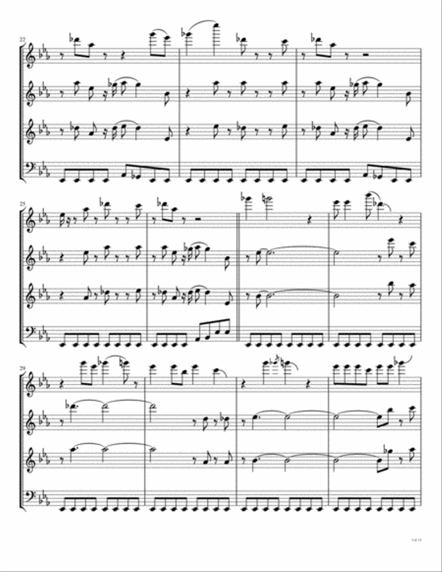 Panama Panama Woodwind Quartet scores gallery preview page 4