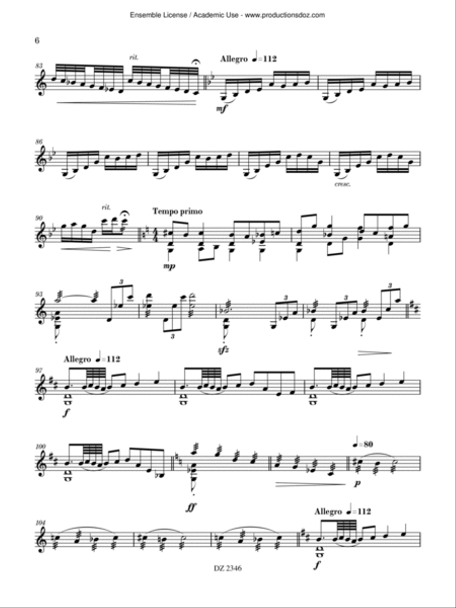 Fantasia Fantasia Mandolin scores gallery preview page 6