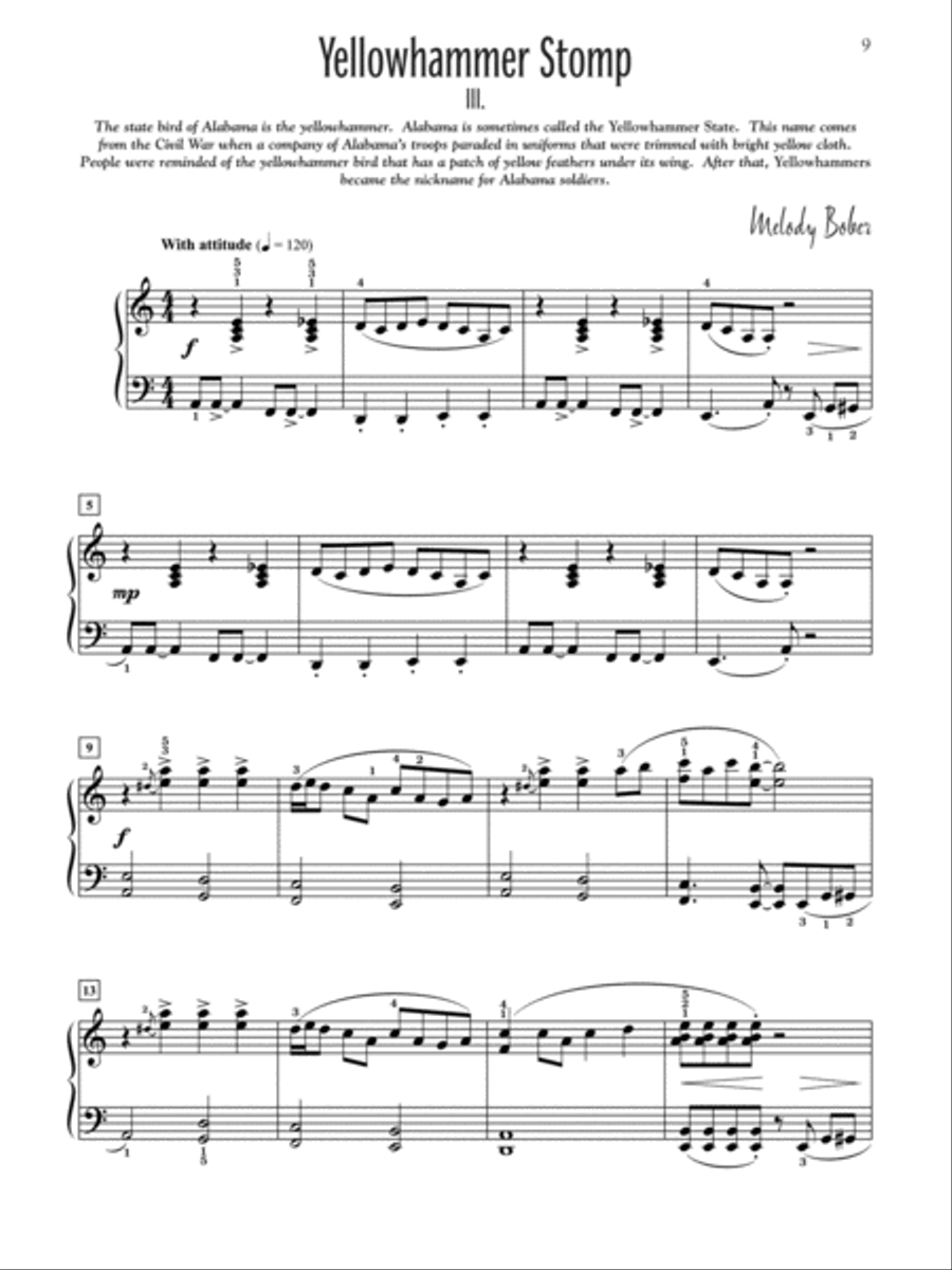 Suite Alabama: A Jazz Sonatina Piano Solo scores gallery preview page 4